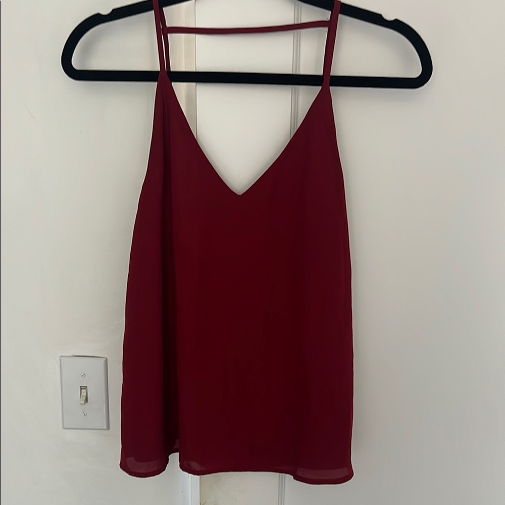 Blue Blush Red Sleeveless Camisole Top
